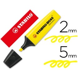 Rotulador stabilo boss fluorescente 70 amarillo