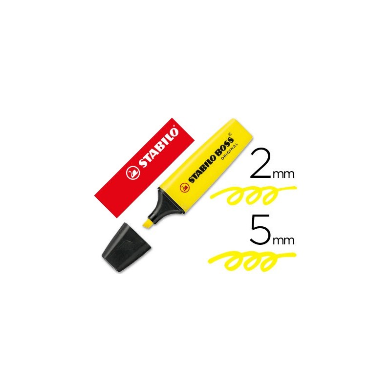 Rotulador stabilo boss fluorescente 70 amarillo