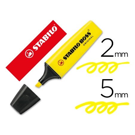 Rotulador stabilo boss fluorescente 70 amarillo