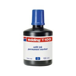 Tinta rotulador edding t-100 azul bote 100 ml