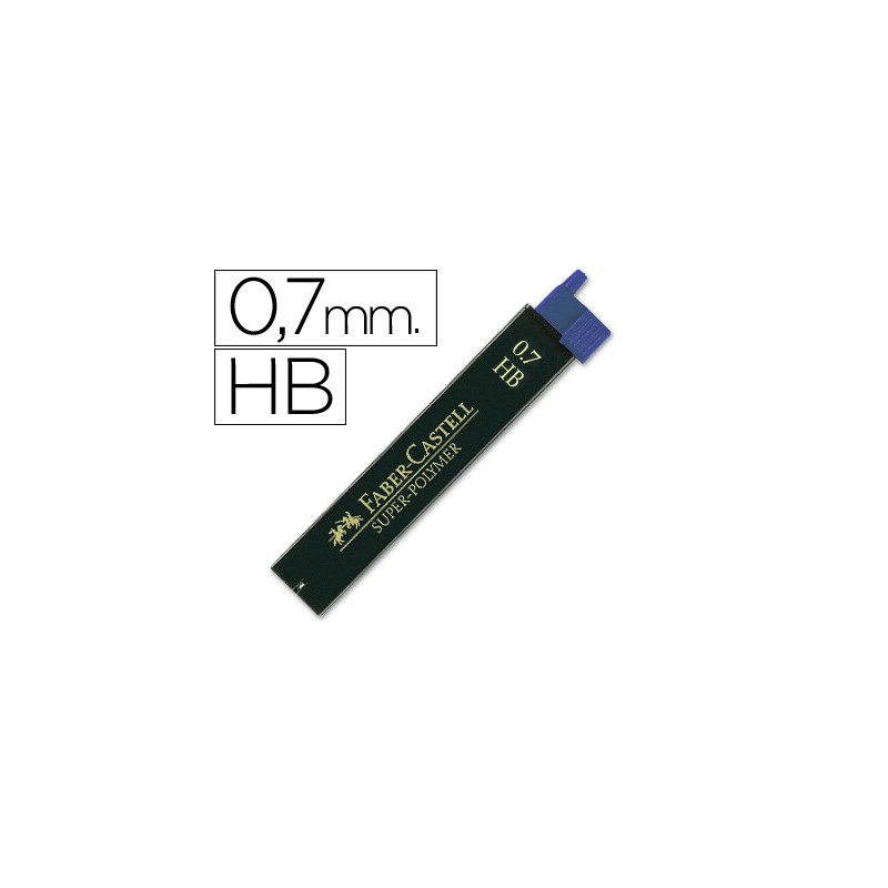 Minas faber grafito 9067 0,7 mm hb estuche de 12 minas