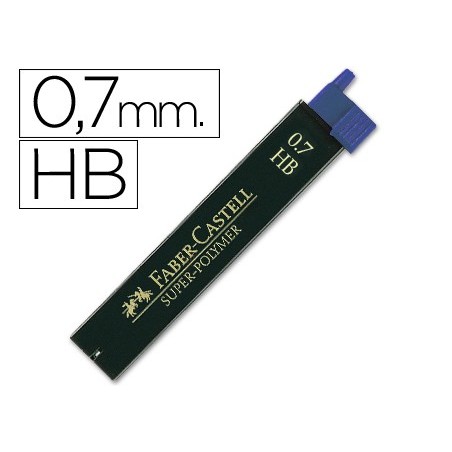 Minas faber grafito 9067 0,7 mm hb estuche de 12 minas