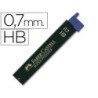 Minas faber grafito 9067 0,7 mm hb estuche de 12 minas