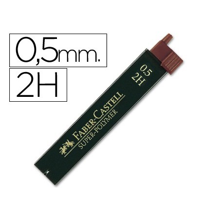 Minas faber grafito 9065 0,5 mm 2h estuche de 12 minas