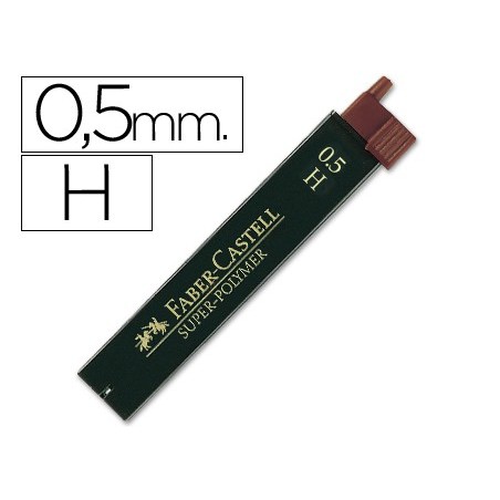 Minas faber grafito 9065 0,5 mm h estuche de 12 minas