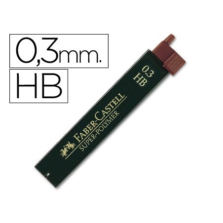Minas faber grafito 9063 0,3 mm hb estuche de 12 minas