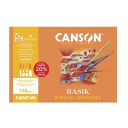 Papel dibujo basik din a4 sin recuadro 130 gramos minipack de 10 hojas