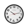 Reloj q-connect de pared plastico oficina redondo 34 cm marco negro