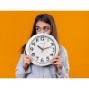 Reloj q-connect de pared plastico oficina redondo 30 cm marco blanco