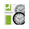 Reloj q-connect de pared plastico oficina redondo 30 cm marco blanco