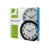 Reloj q-connect de pared plastico oficina redondo 30 cm marco blanco