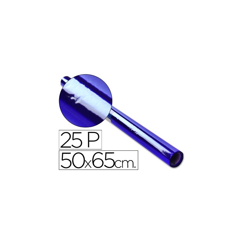 Papel celofan rollo trepado azul 25 hojas de 50x65 cm Papel celofan rollo trepado azul 25 hojas de 50x65 cm