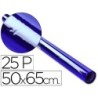 Papel celofan rollo trepado azul 25 hojas de 50x65 cm