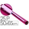 Papel celofan rollo trepado rosa 25 hojas de 50x65 cm