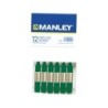 Lapices cera manley unicolor verde esmeralda n.24 caja de 12 unidades