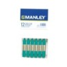 Lapices cera manley unicolor verde turquesa n.23 caja de 12 unidades