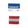 Lapices cera manley unicolor carmin n.10 caja de 12 unidades