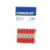 Lapices cera manley unicolor rojo escarlata n.9 caja de 12 unidades
