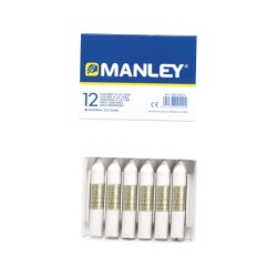 Lapices cera manley unicolor blanco n.1 caja de 12 unidades