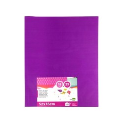 Papel seda liderpapel violeta 52x76 cm 18 gr paquete de 25 hojas