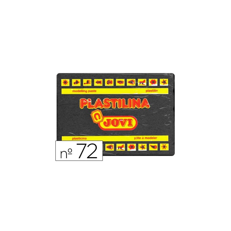 Plastilina jovi 72 negro unidad tamaño grande