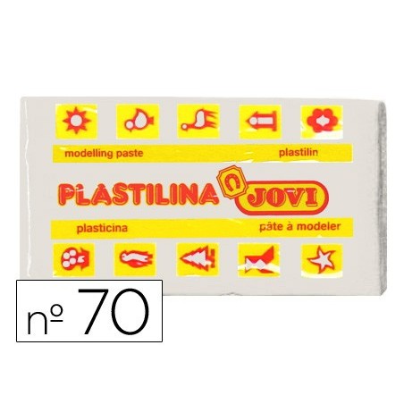 Plastilina jovi 70 blanca unidad tamaño pequeño