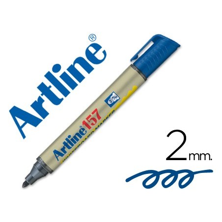 Rotulador artline pizarra ek-157 azul punta redonda 2 mm