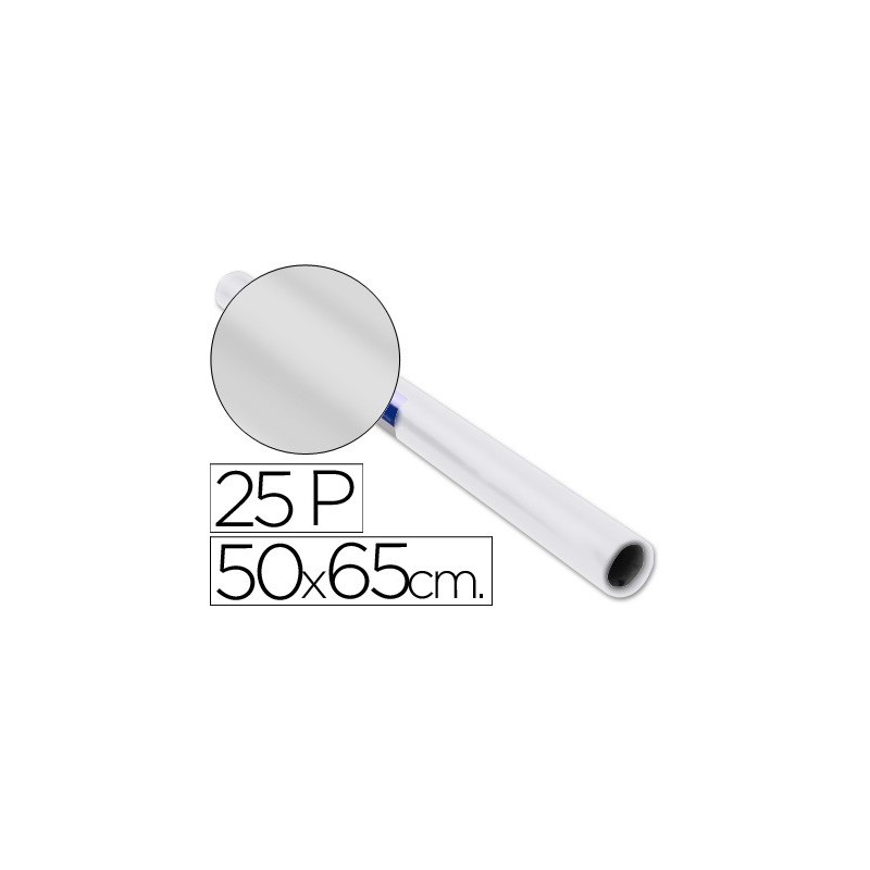 Papel charol blanco rollo 25 hojas de 50x65 cm