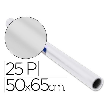 Papel charol blanco rollo 25 hojas de 50x65 cm