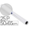 Papel charol blanco rollo 25 hojas de 50x65 cm