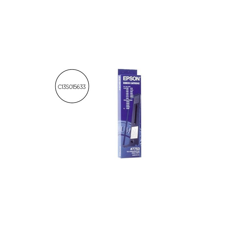Cinta impresora epson lq-200 300 300c 300ii 500 550570 570 580 800 850 870 1500 negra (7753)