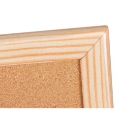 Pizarra corcho q-connect 40x30 cm marco de madera