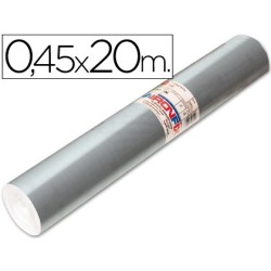 Rollo adhesivo aironfix especial plata 69193 rollo de 20 mt