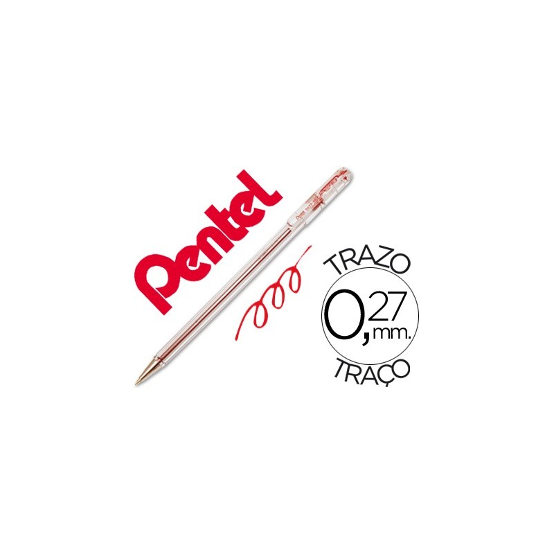 Boligrafo pentel bk-77 b rojo