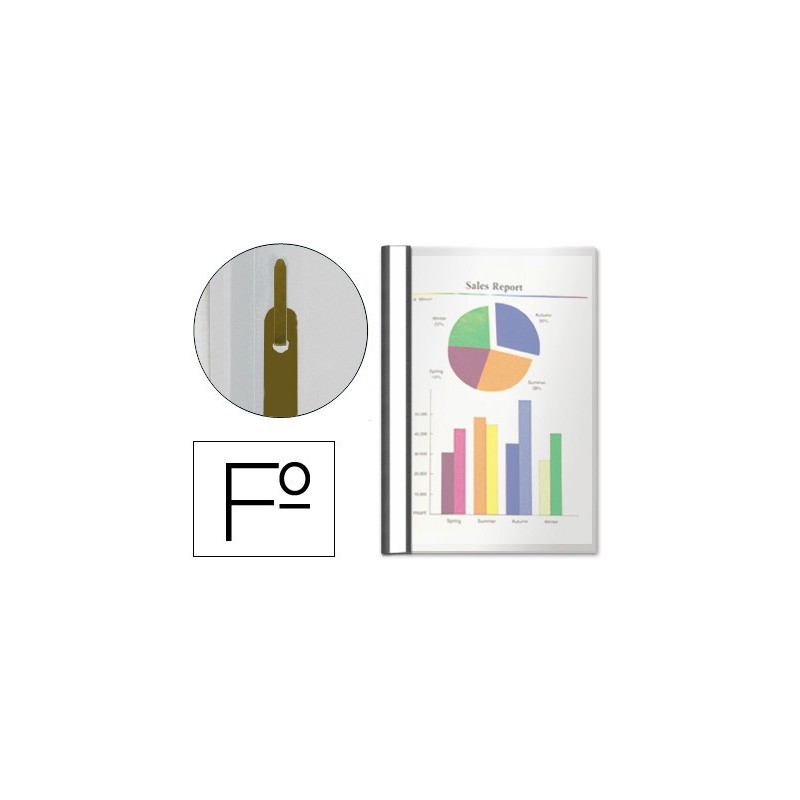 Carpeta dossier fastener plastico esselte folio negra