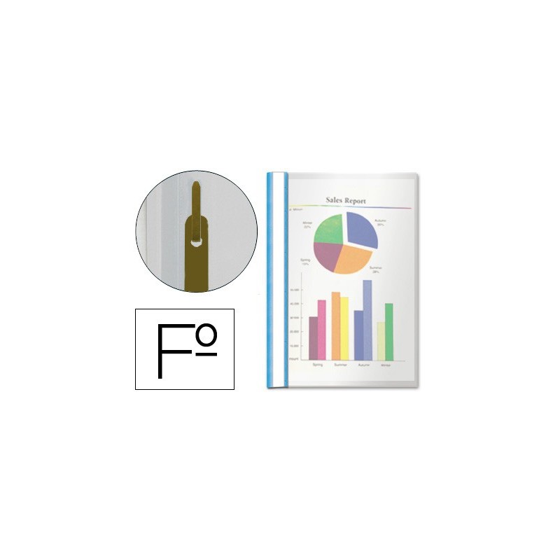 Carpeta dossier fastener plastico esselte folio azul