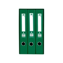 Modulo liderpapel 3 archivadores folio 2 anillas mixtas 40mm verde