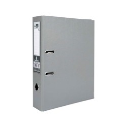 Archivador de palanca liderpapel folio documenta forrado pvc con rado lomo 75mm gris compresor metalico