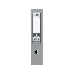 Archivador de palanca liderpapel folio documenta forrado pvc con rado lomo 75mm gris compresor metalico