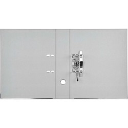 Archivador de palanca liderpapel folio documenta forrado pvc con rado lomo 75mm gris compresor metalico