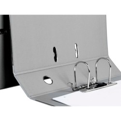 Archivador de palanca liderpapel folio documenta forrado pvc con rado lomo 75mm gris compresor metalico