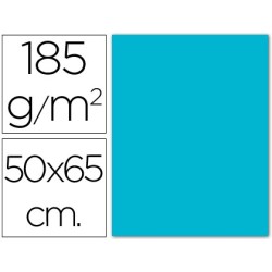Cartulina guarro azul turquesa 50x65 cm 185 gr