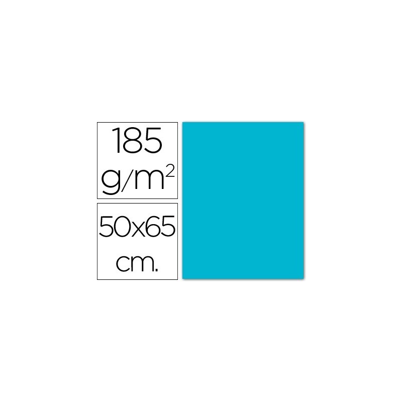 Cartulina guarro azul turquesa 50x65 cm 185 gr Cartulina guarro azul turquesa 50x65 cm 185 gr