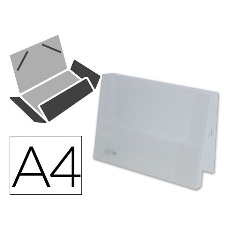 Carpeta liderpapel portadocumentos gomas 36934 polipropileno din a4 transparente translucido lomo 25 mm
