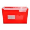 Carpeta liderpapel clasificador fuelle 32110 polipropileno din a4 roja transparente 13 departamentos