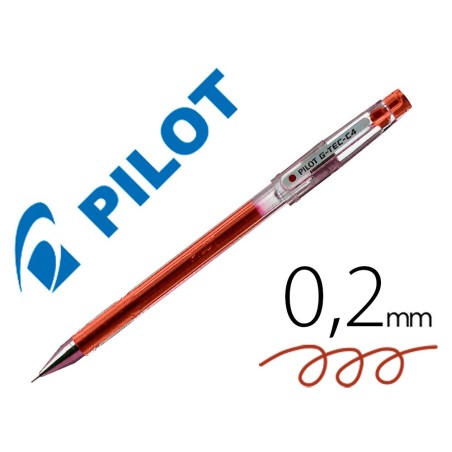 Boligrafo pilot punta aguja g-tec-c4 rojo