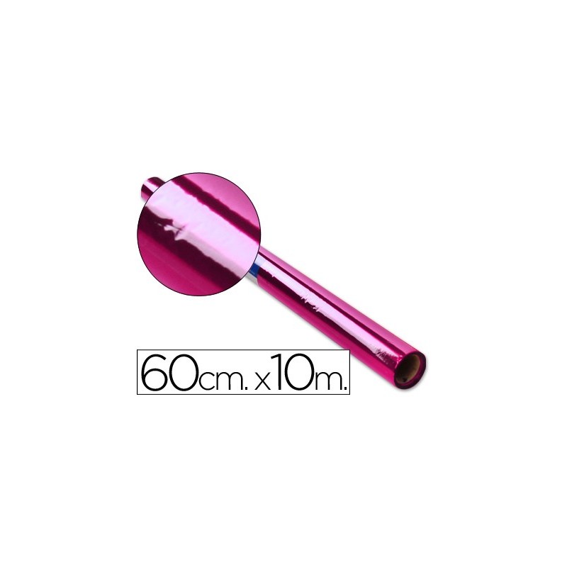 Papel celofan liderpapel rollo rosa 0,60 x 10 mt