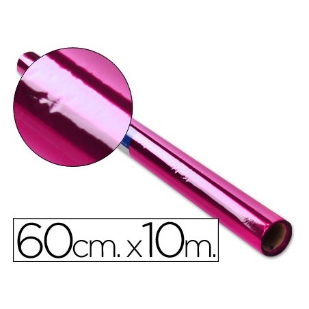 Papel celofan liderpapel rollo rosa 0,60 x 10 mt