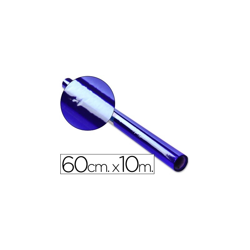 Papel celofan liderpapel rollo azul 0,60 x 10 mt