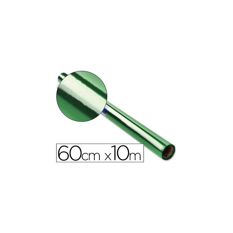 Papel celofan liderpapel rollo verde 0,60 x 10 mt